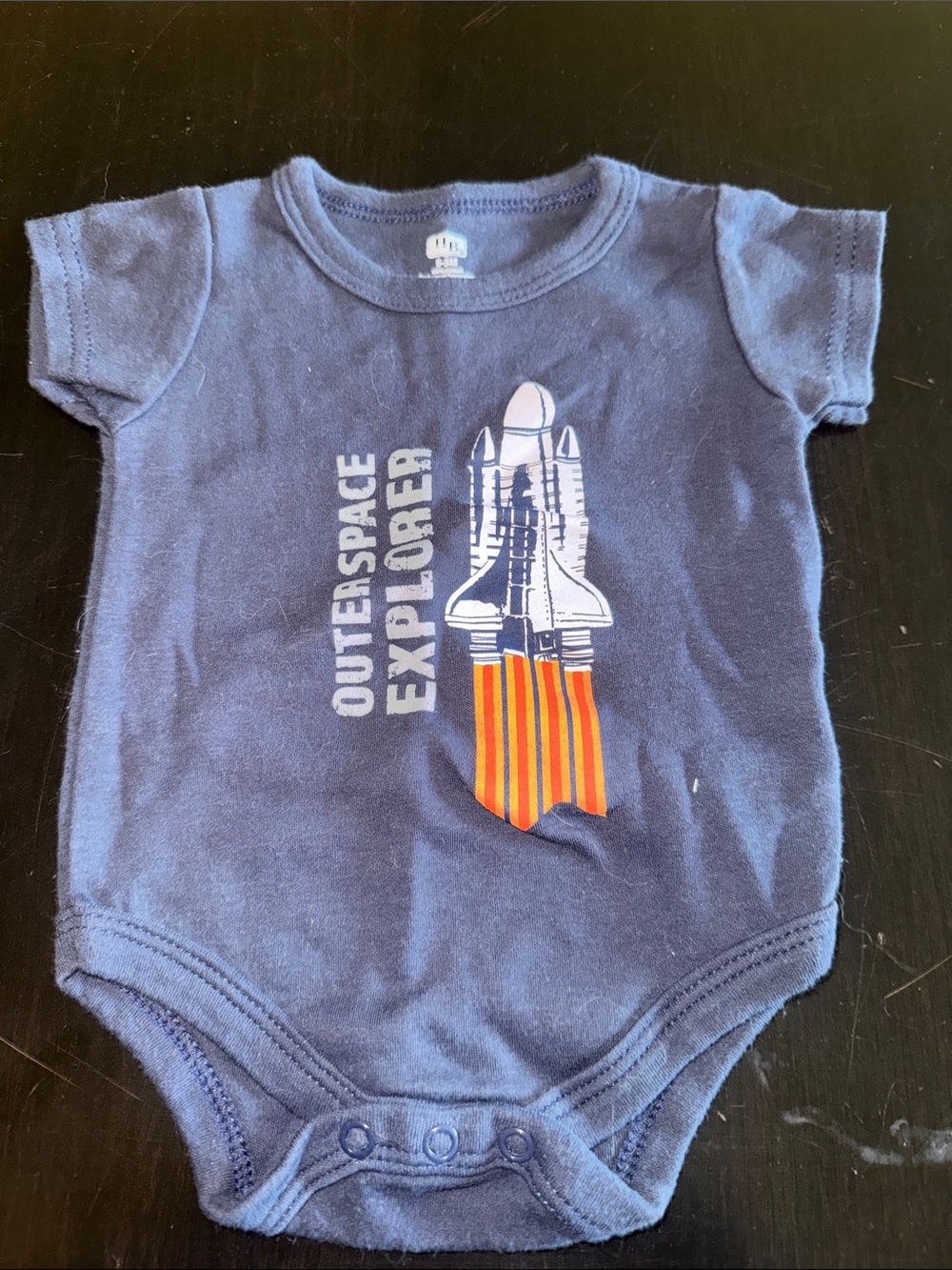 Navy Outerspace Explorer Rocket Baby One-Piece Bodysuit